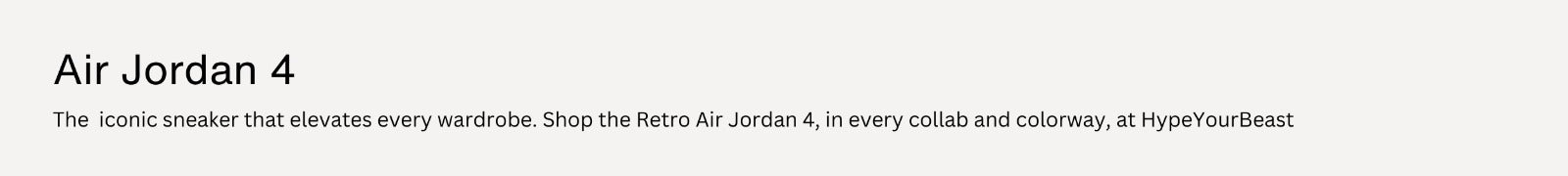 Jordan 4